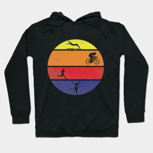 Triathlon Retro / swim / bike / run Hoodie